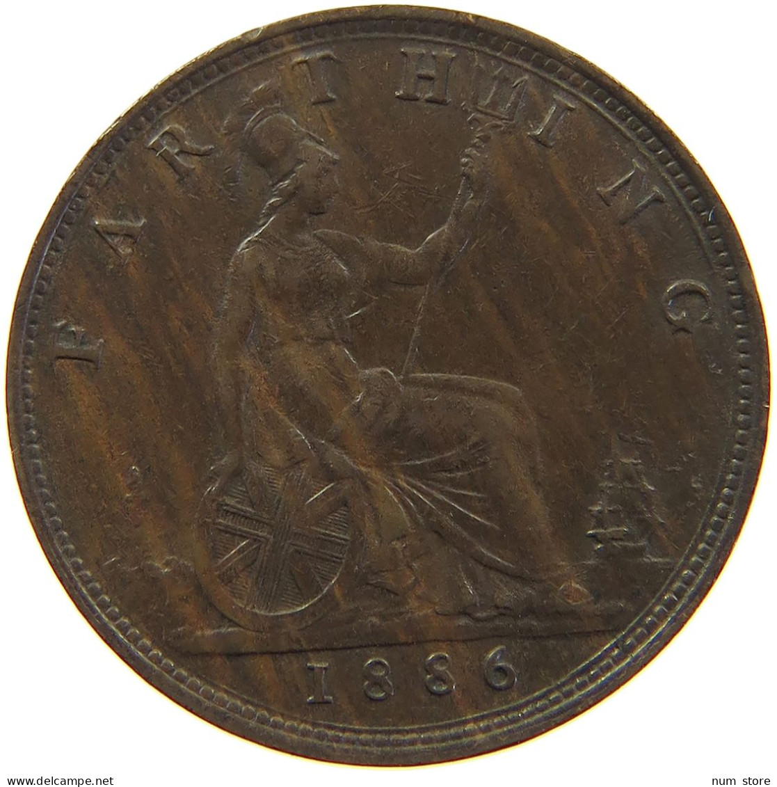 GREAT BRITAIN FARTHING 1886 Victoria 1837-1901 #s010 0083 - B. 1 Farthing