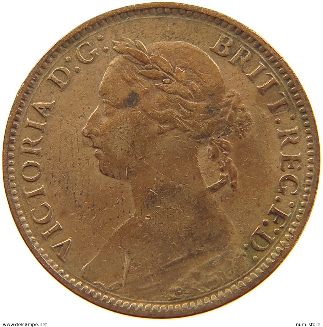 GREAT BRITAIN FARTHING 1886 Victoria 1837-1901 #a011 0827 - B. 1 Farthing