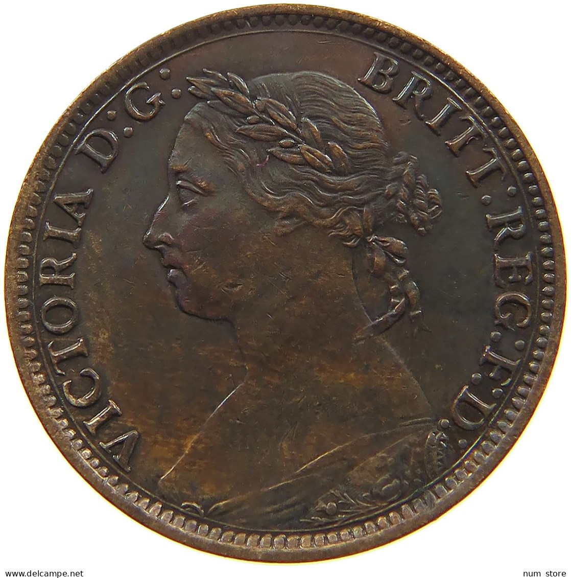 GREAT BRITAIN FARTHING 1885 Victoria 1837-1901 #s080 0197 - B. 1 Farthing