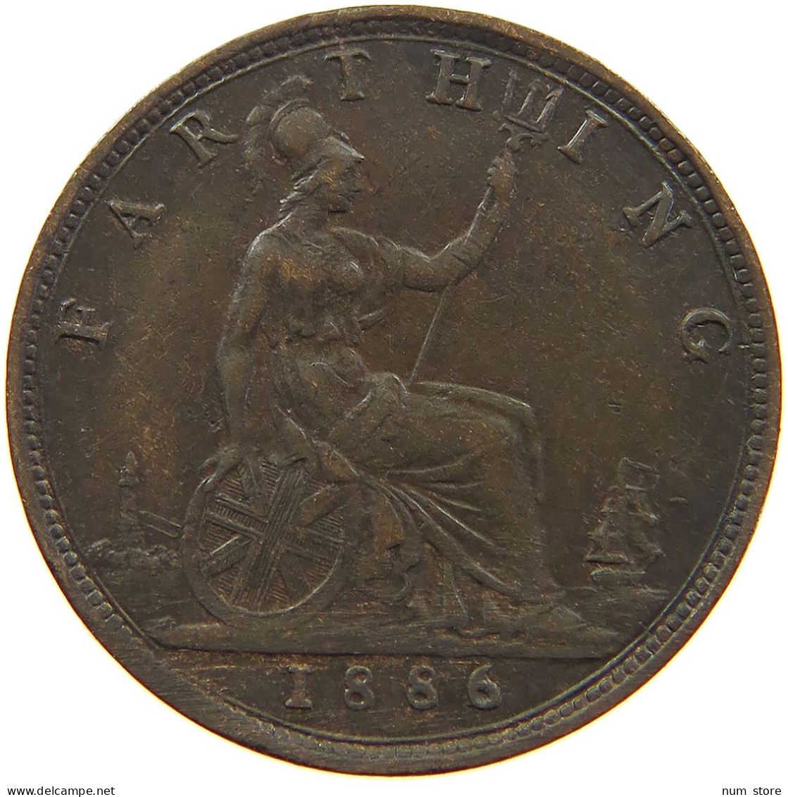 GREAT BRITAIN FARTHING 1886 Victoria 1837-1901 #a011 0773 - B. 1 Farthing