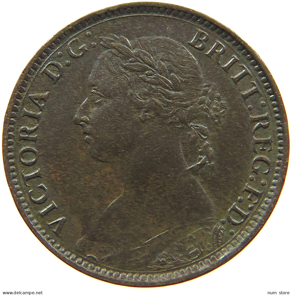 GREAT BRITAIN FARTHING 1885 Victoria 1837-1901 #t018 0241 - B. 1 Farthing