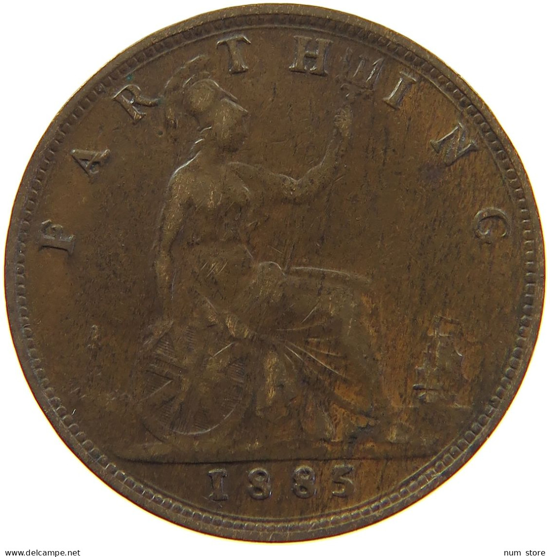 GREAT BRITAIN FARTHING 1885 Victoria 1837-1901 #s024 0115 - B. 1 Farthing