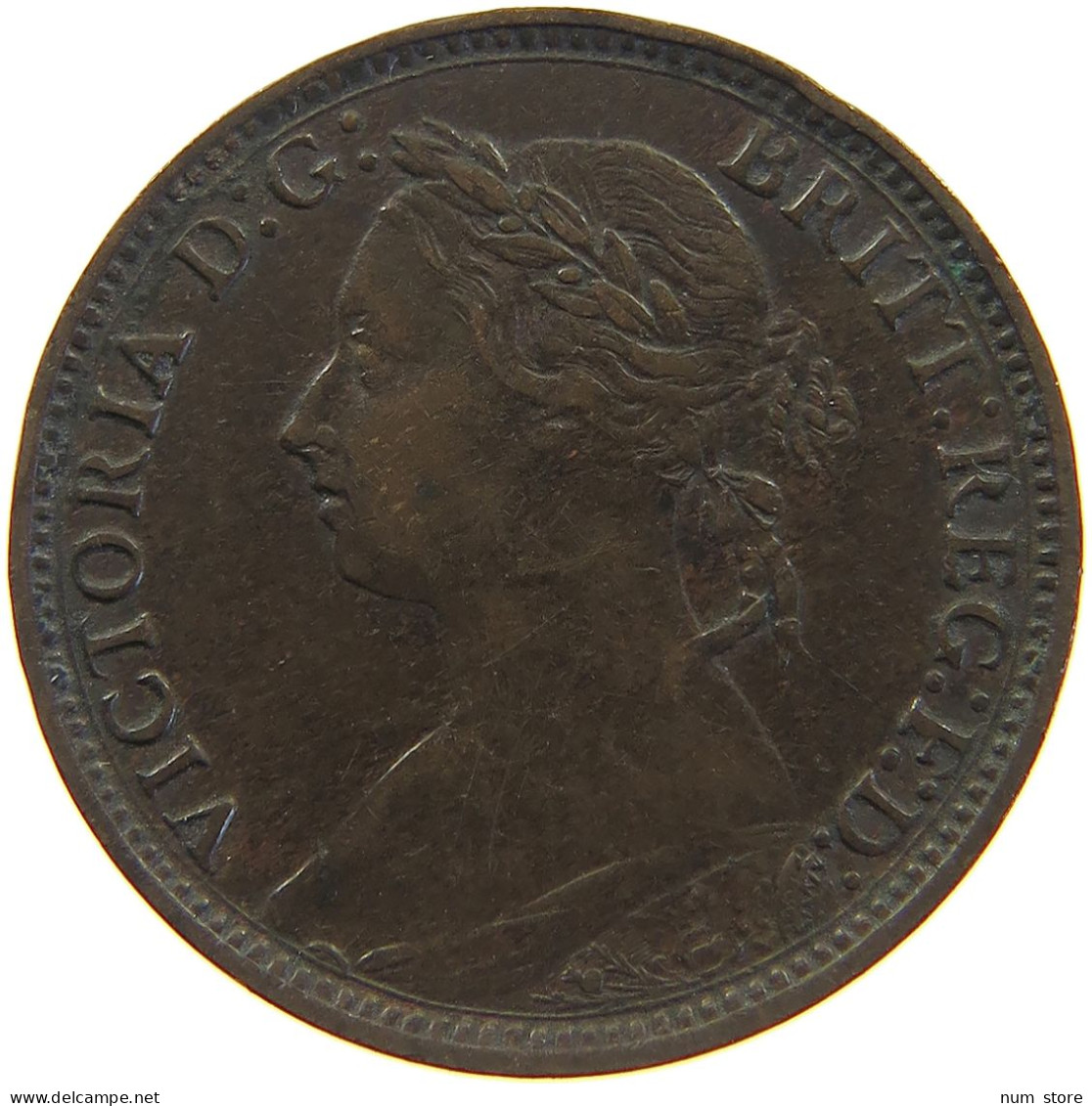 GREAT BRITAIN FARTHING 1885 Victoria 1837-1901 #c050 0347 - B. 1 Farthing