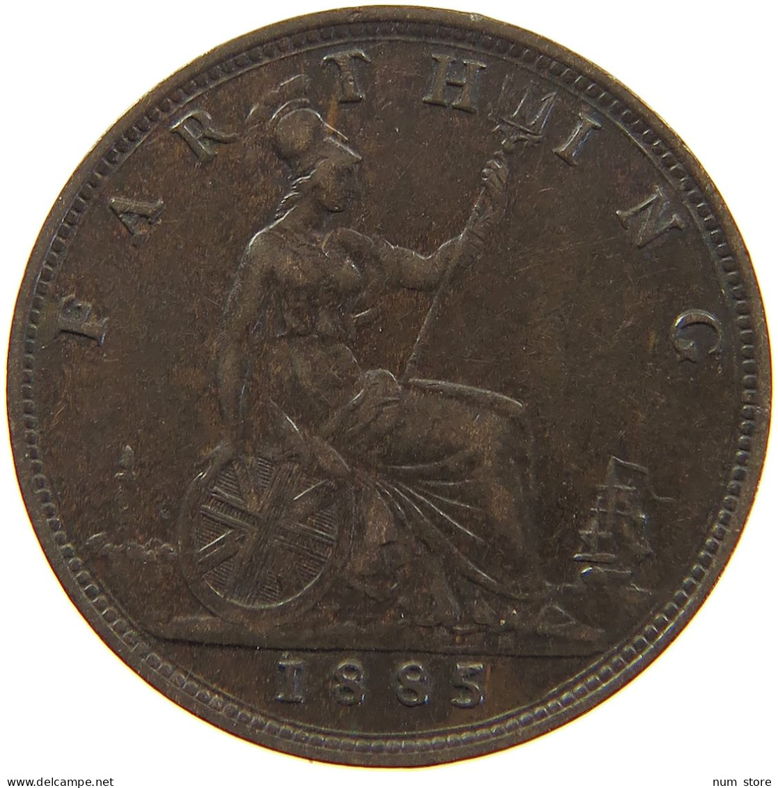 GREAT BRITAIN FARTHING 1885 Victoria 1837-1901 #c063 0087 - B. 1 Farthing