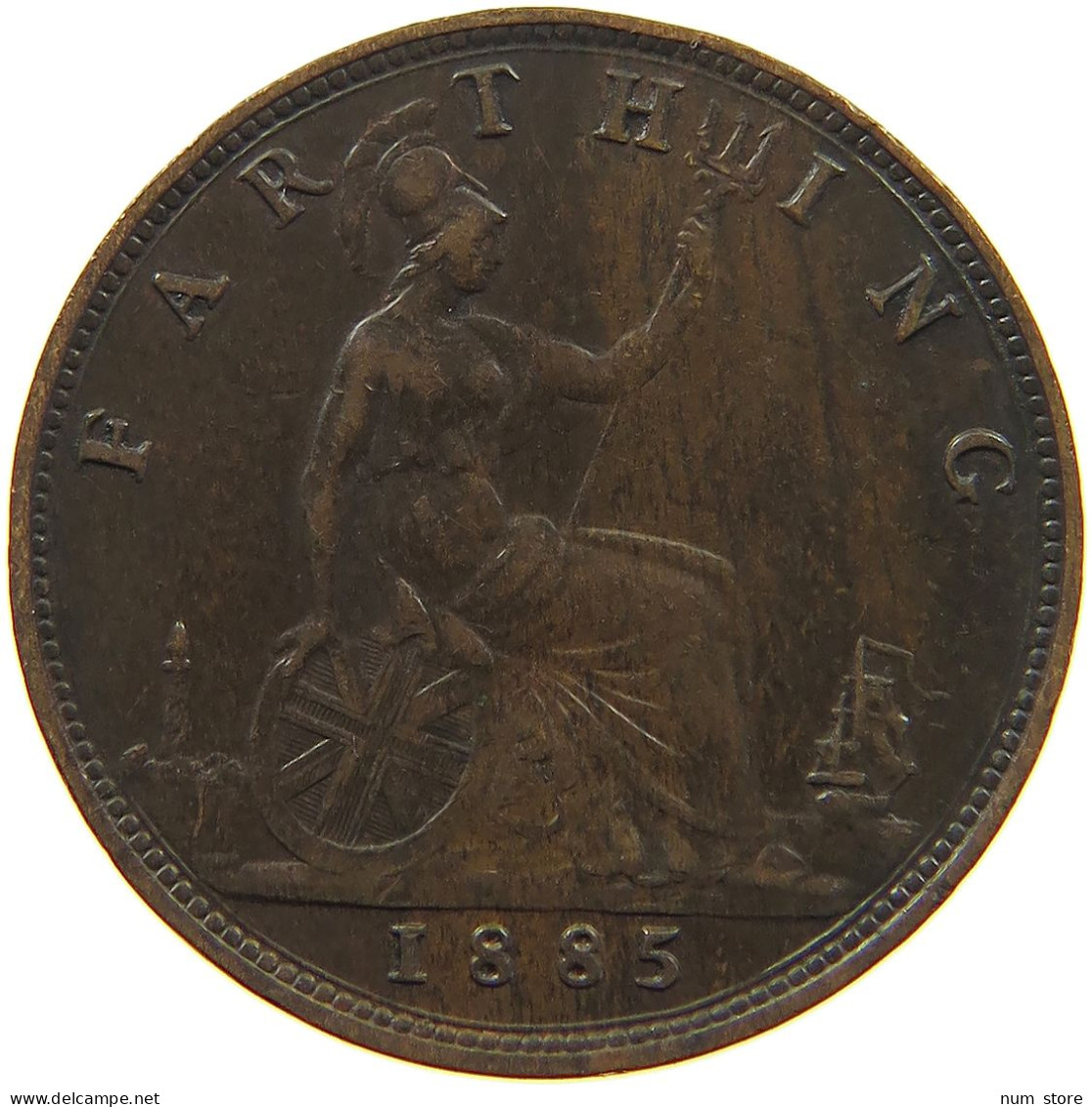 GREAT BRITAIN FARTHING 1885 Victoria 1837-1901 #c006 0193 - B. 1 Farthing