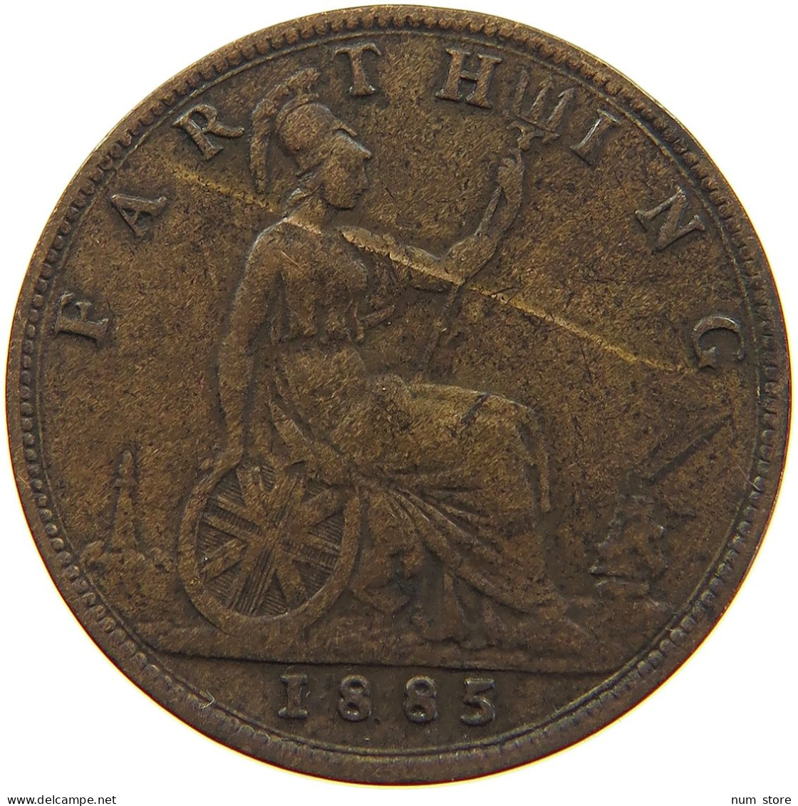 GREAT BRITAIN FARTHING 1885 Victoria 1837-1901 #a011 0783 - B. 1 Farthing