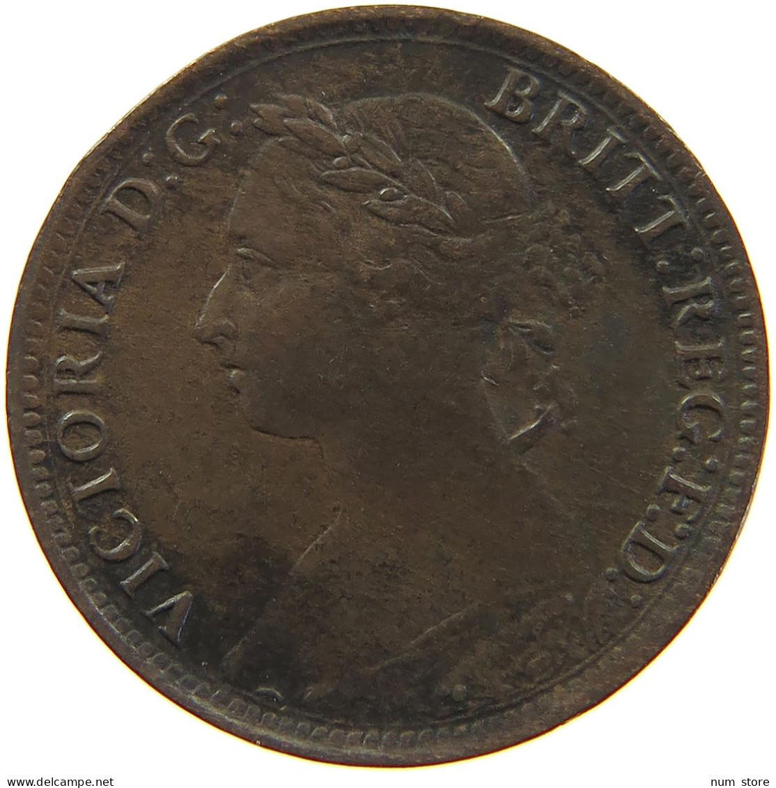 GREAT BRITAIN FARTHING 1884 Victoria 1837-1901 #s024 0123 - B. 1 Farthing