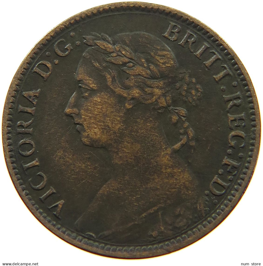 GREAT BRITAIN FARTHING 1885 Victoria 1837-1901 #a011 0865 - B. 1 Farthing