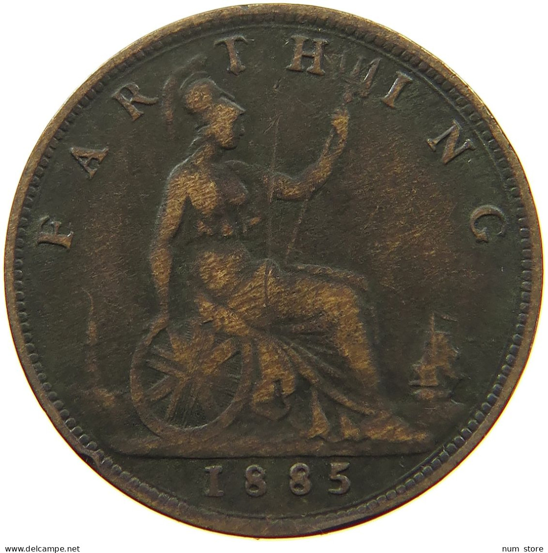GREAT BRITAIN FARTHING 1885 Victoria 1837-1901 #a011 0865 - B. 1 Farthing