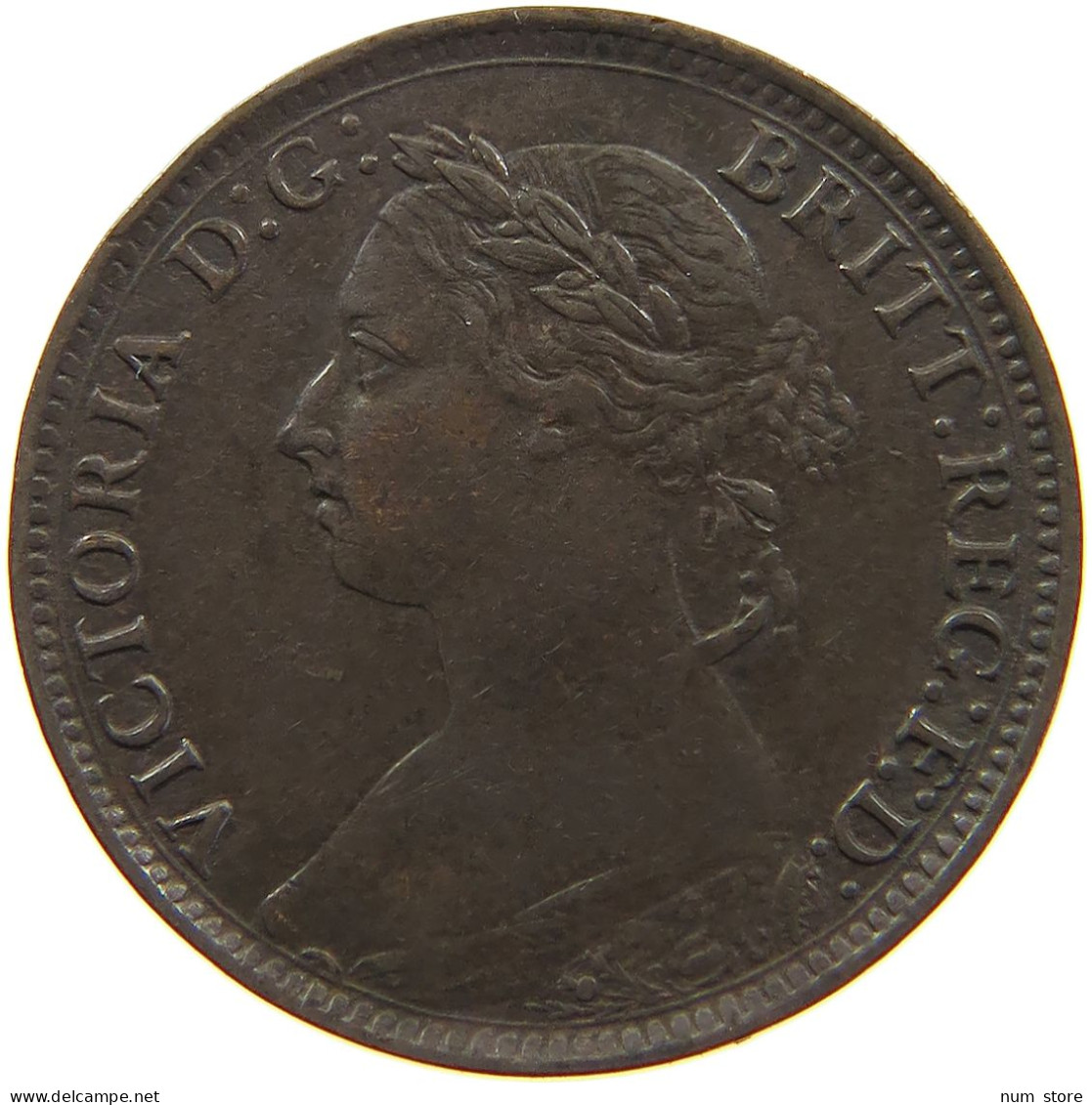 GREAT BRITAIN FARTHING 1884 Victoria 1837-1901 #t158 0135 - B. 1 Farthing