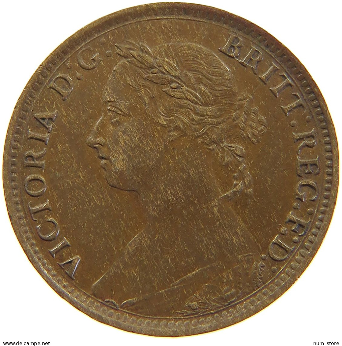 GREAT BRITAIN FARTHING 1884 Victoria 1837-1901 #c063 0113 - B. 1 Farthing