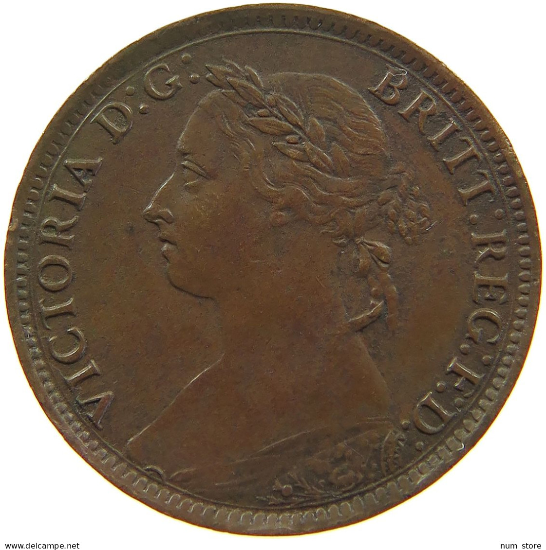 GREAT BRITAIN FARTHING 1884 Victoria 1837-1901 #a011 0767 - B. 1 Farthing