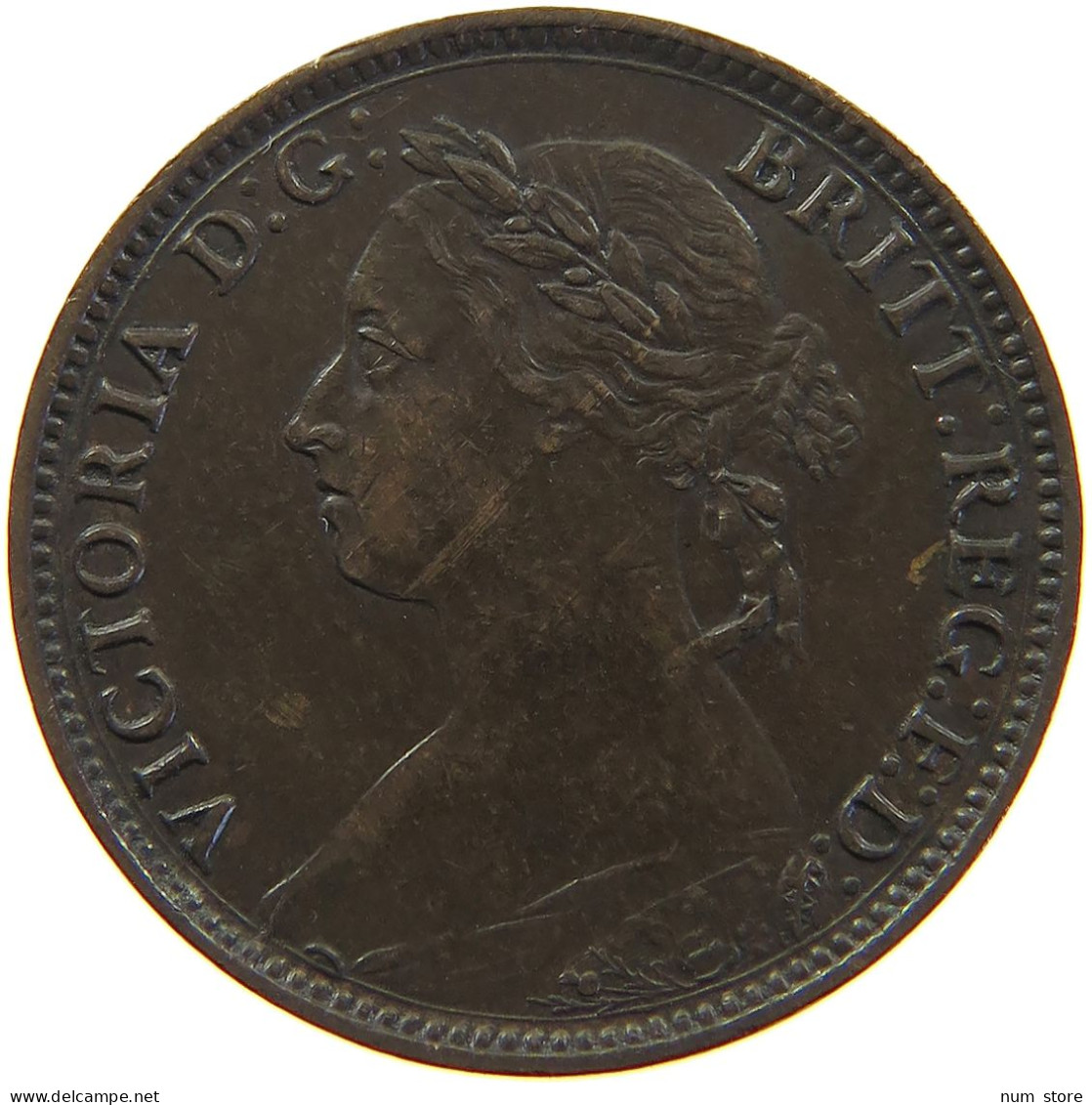 GREAT BRITAIN FARTHING 1883 Victoria 1837-1901 #s010 0047 - B. 1 Farthing