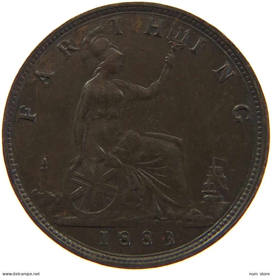 GREAT BRITAIN FARTHING 1883 Victoria 1837-1901 #s010 0047 - B. 1 Farthing