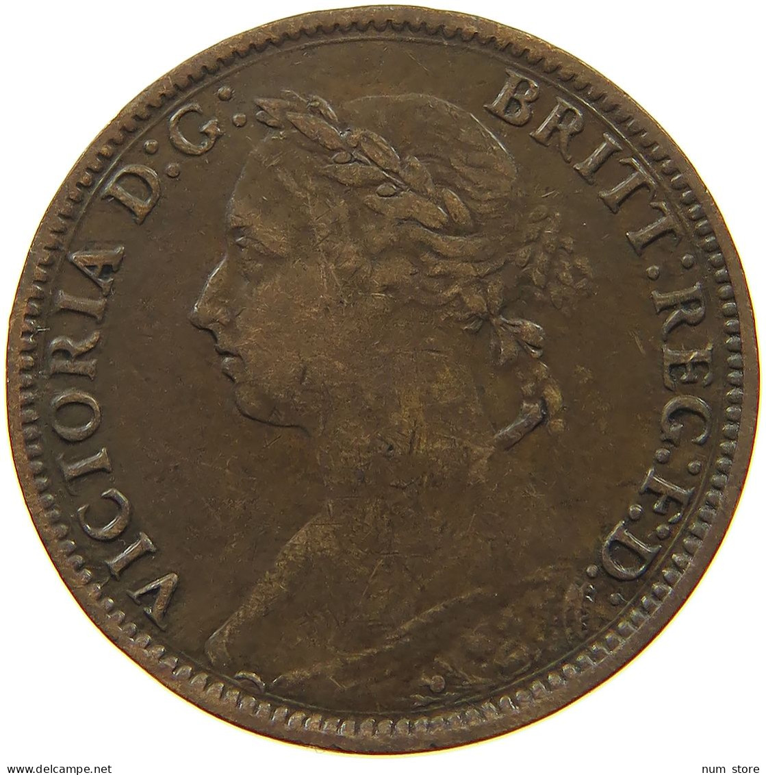 GREAT BRITAIN FARTHING 1883 Victoria 1837-1901 #s080 0191 - B. 1 Farthing