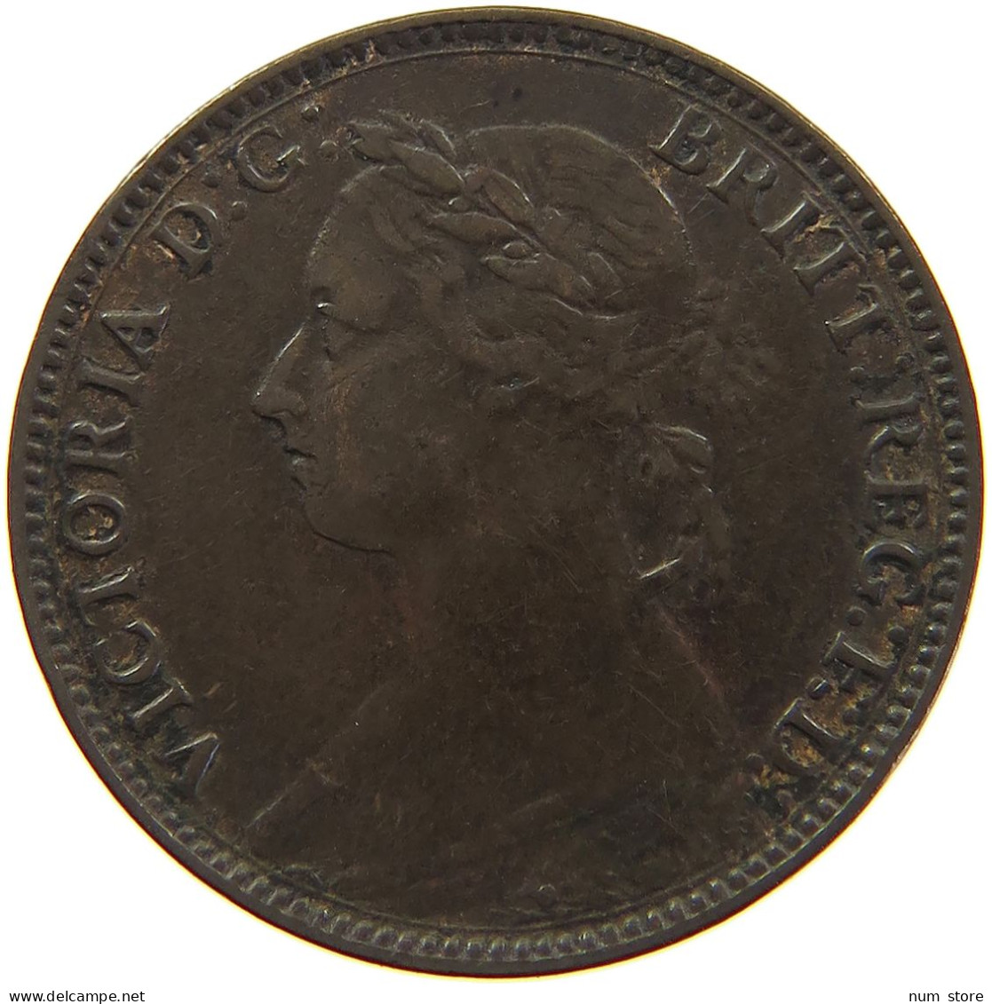 GREAT BRITAIN FARTHING 1881 Victoria 1837-1901 #s010 0039 - B. 1 Farthing