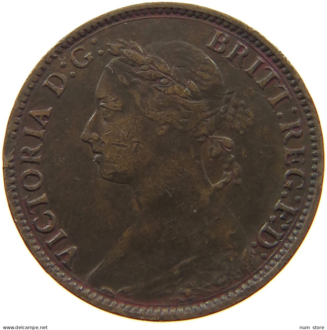 GREAT BRITAIN FARTHING 1881 Victoria 1837-1901 #a014 0113 - B. 1 Farthing