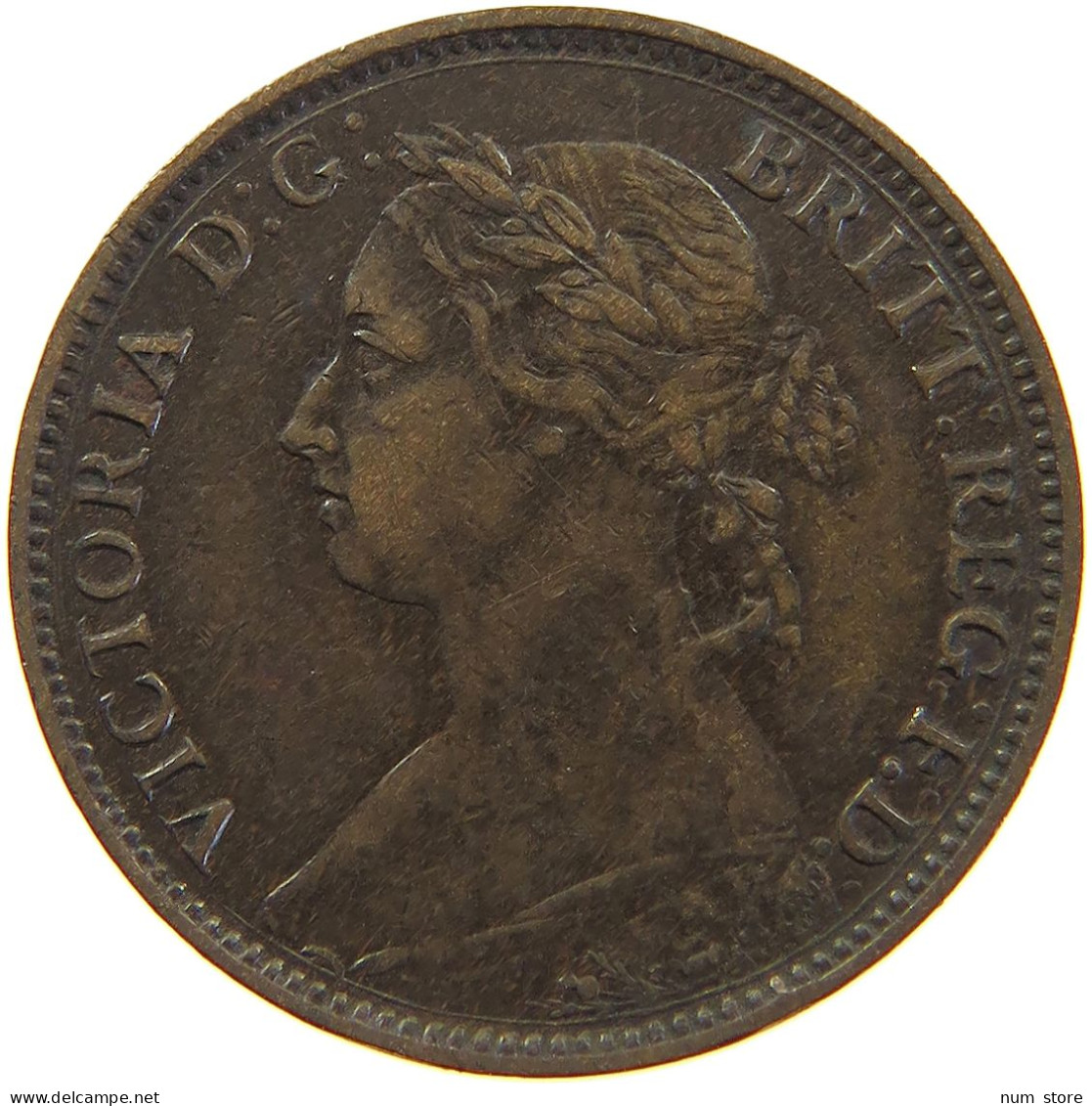 GREAT BRITAIN FARTHING 1881 Victoria 1837-1901 #c063 0117 - B. 1 Farthing