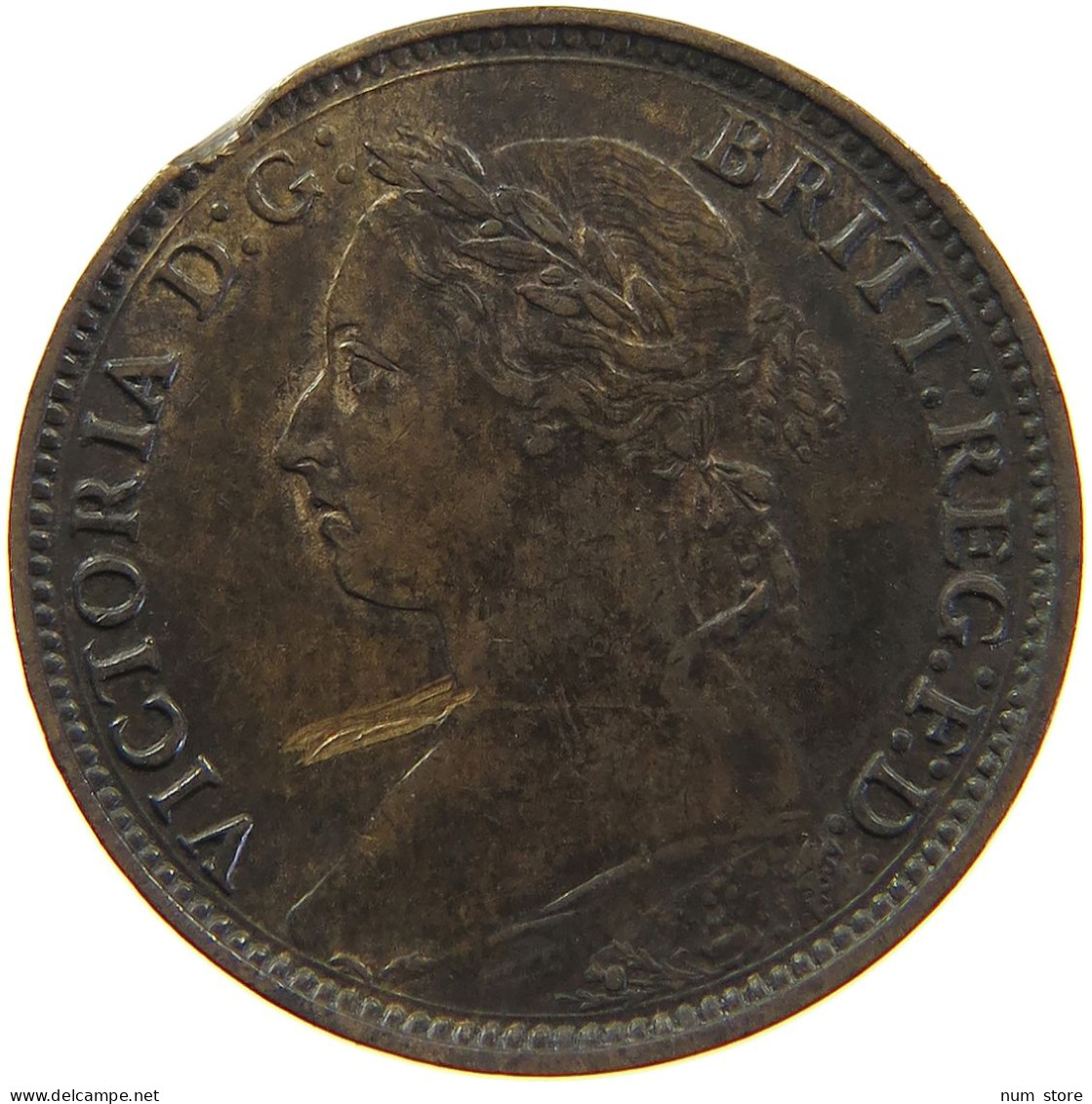 GREAT BRITAIN FARTHING 1881 H Victoria 1837-1901 #c063 0089 - B. 1 Farthing