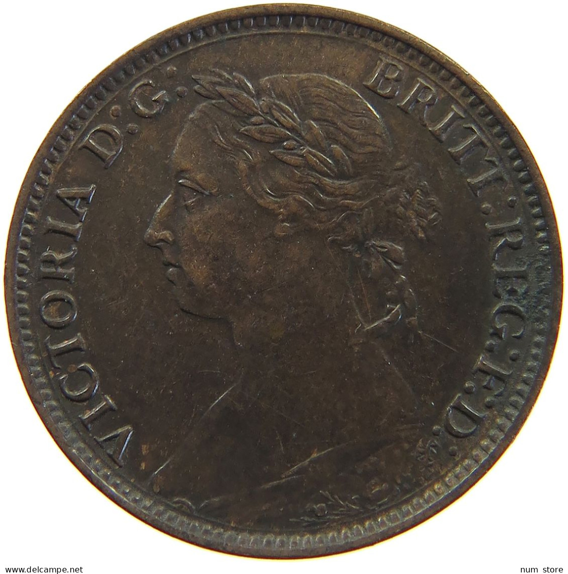 GREAT BRITAIN FARTHING 1881 H Victoria 1837-1901 #c050 0305 - B. 1 Farthing