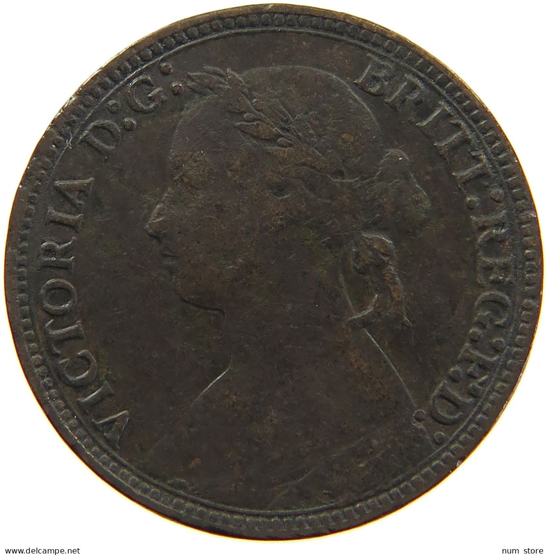 GREAT BRITAIN FARTHING 1879 Victoria 1837-1901 #s010 0193 - B. 1 Farthing