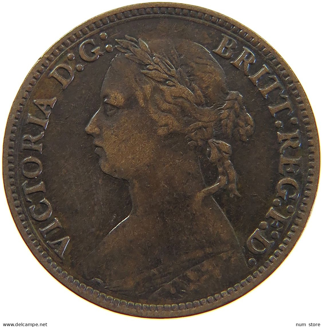 GREAT BRITAIN FARTHING 1879 Victoria 1837-1901 #c064 0087 - B. 1 Farthing