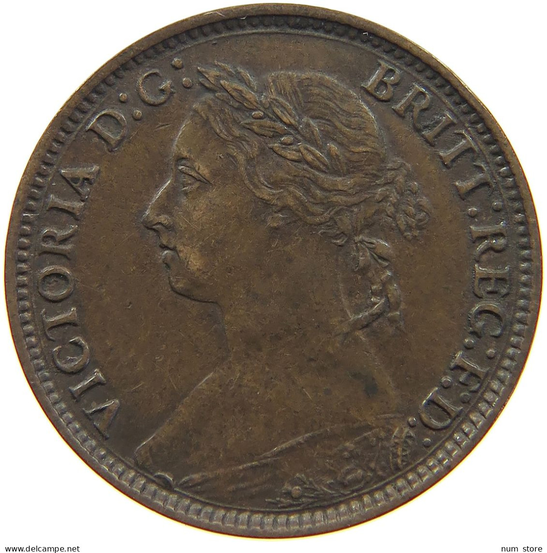 GREAT BRITAIN FARTHING 1881 H Victoria 1837-1901 #a011 0819 - B. 1 Farthing