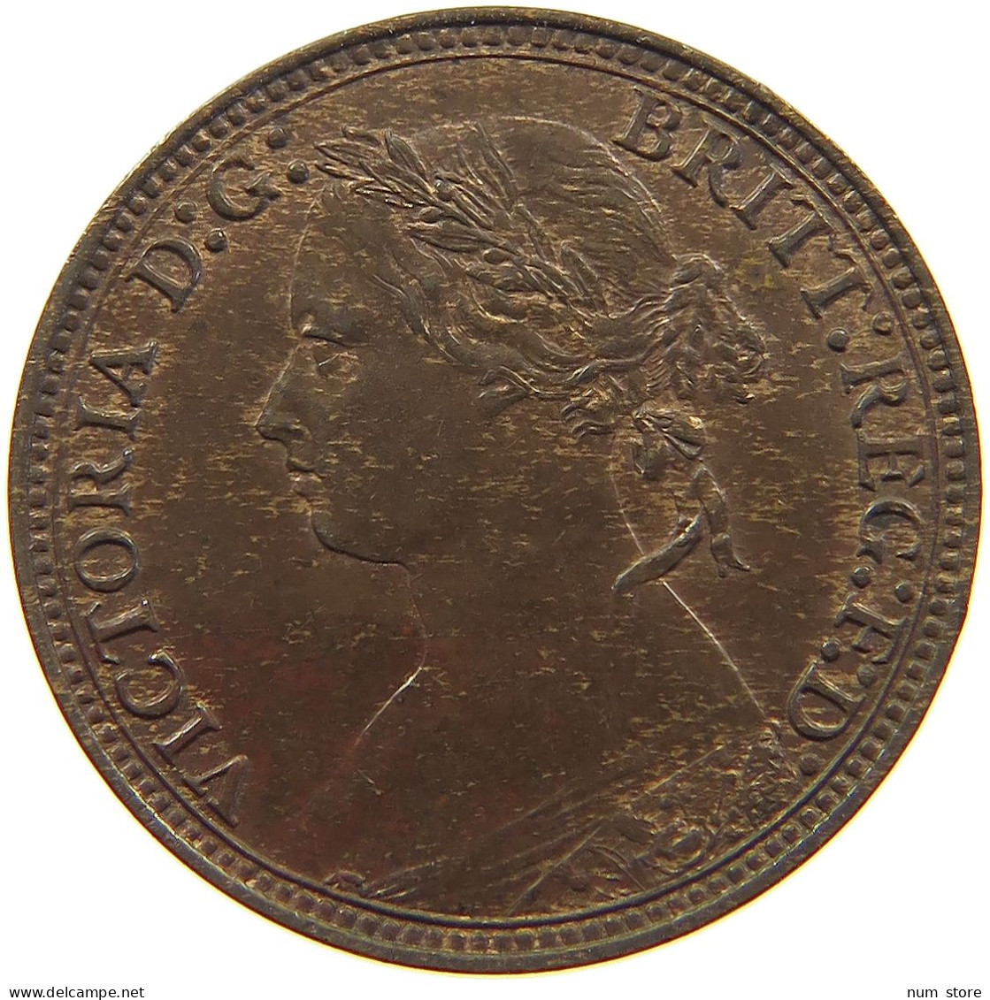 GREAT BRITAIN FARTHING 1879 Victoria 1837-1901 #c081 0323 - B. 1 Farthing