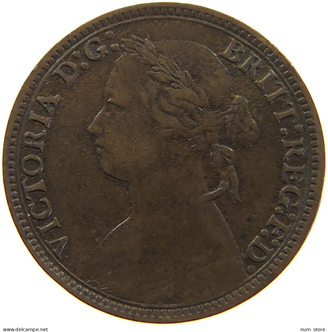 GREAT BRITAIN FARTHING 1879 Victoria 1837-1901 #c064 0091 - B. 1 Farthing