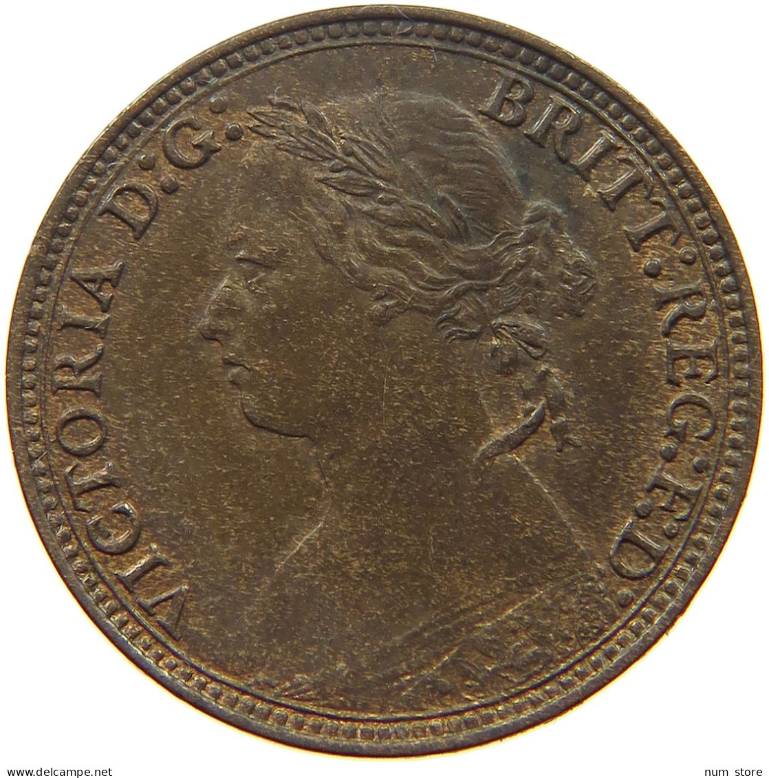 GREAT BRITAIN FARTHING 1879 Victoria 1837-1901 #a002 0503 - B. 1 Farthing