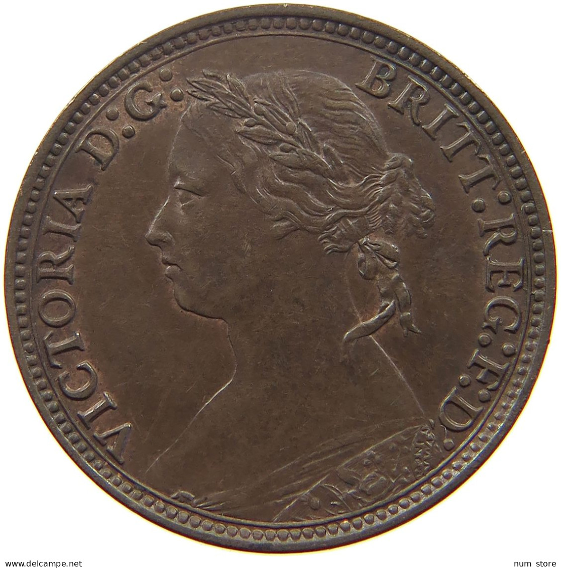 GREAT BRITAIN FARTHING 1879 Victoria 1837-1901 #a002 0515 - B. 1 Farthing