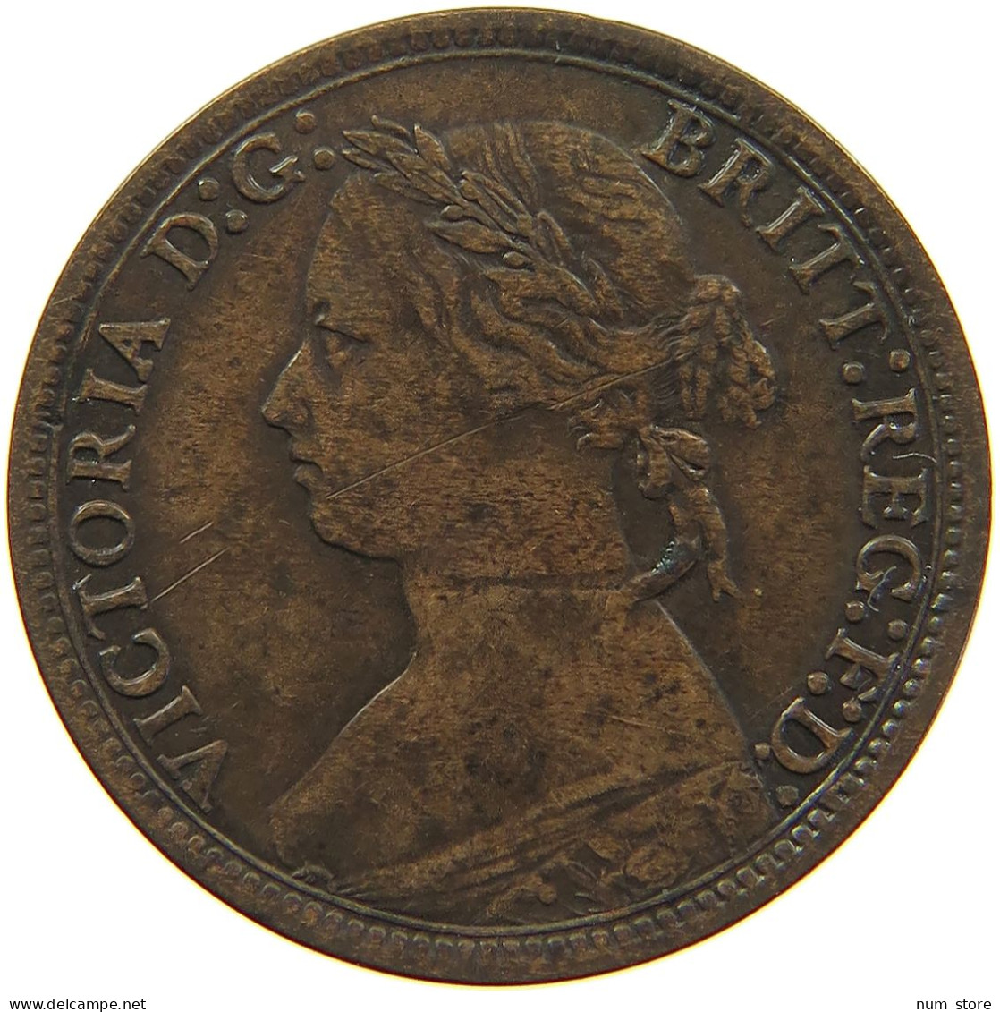 GREAT BRITAIN FARTHING 1878 Victoria 1837-1901 #s012 0327 - B. 1 Farthing