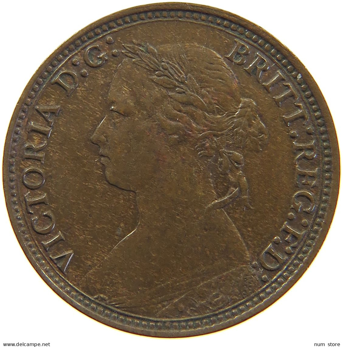 GREAT BRITAIN FARTHING 1878 Victoria 1837-1901 #c064 0099 - B. 1 Farthing