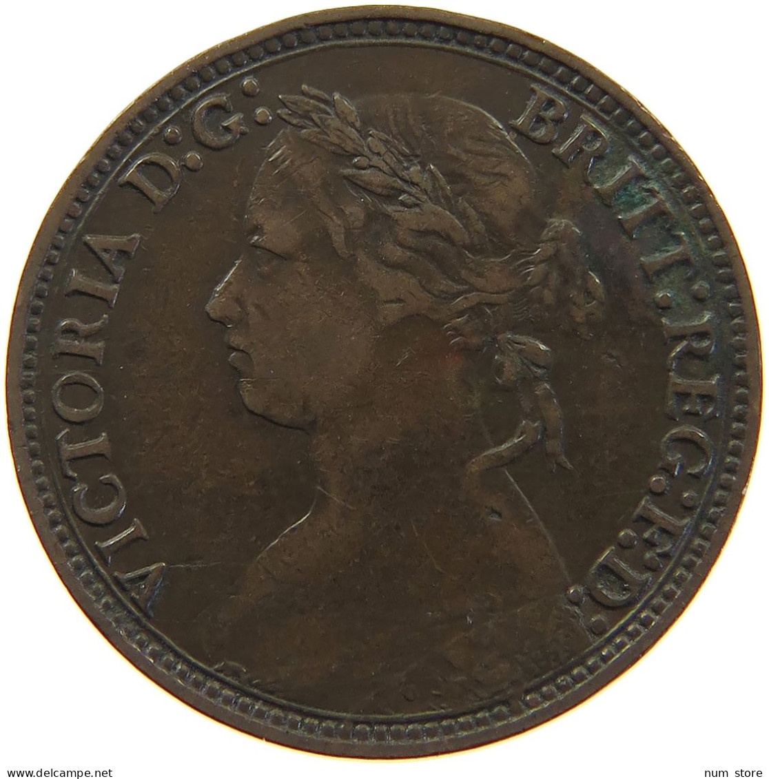 GREAT BRITAIN FARTHING 1878 Victoria 1837-1901 #c063 0115 - B. 1 Farthing