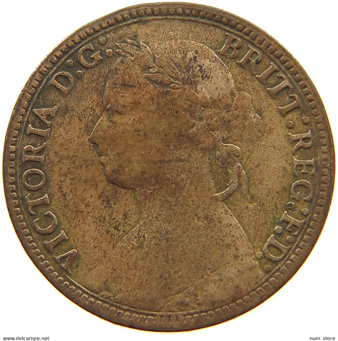 GREAT BRITAIN FARTHING 1878 Victoria 1837-1901 #a011 0809 - B. 1 Farthing
