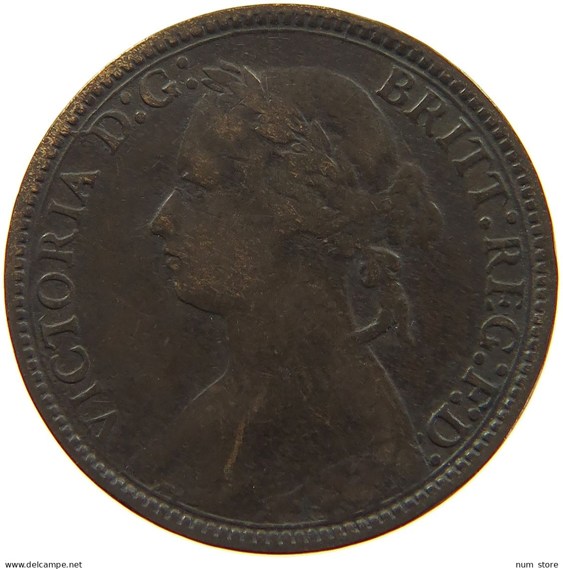 GREAT BRITAIN FARTHING 1875 H Victoria 1837-1901 #s010 0163 - B. 1 Farthing