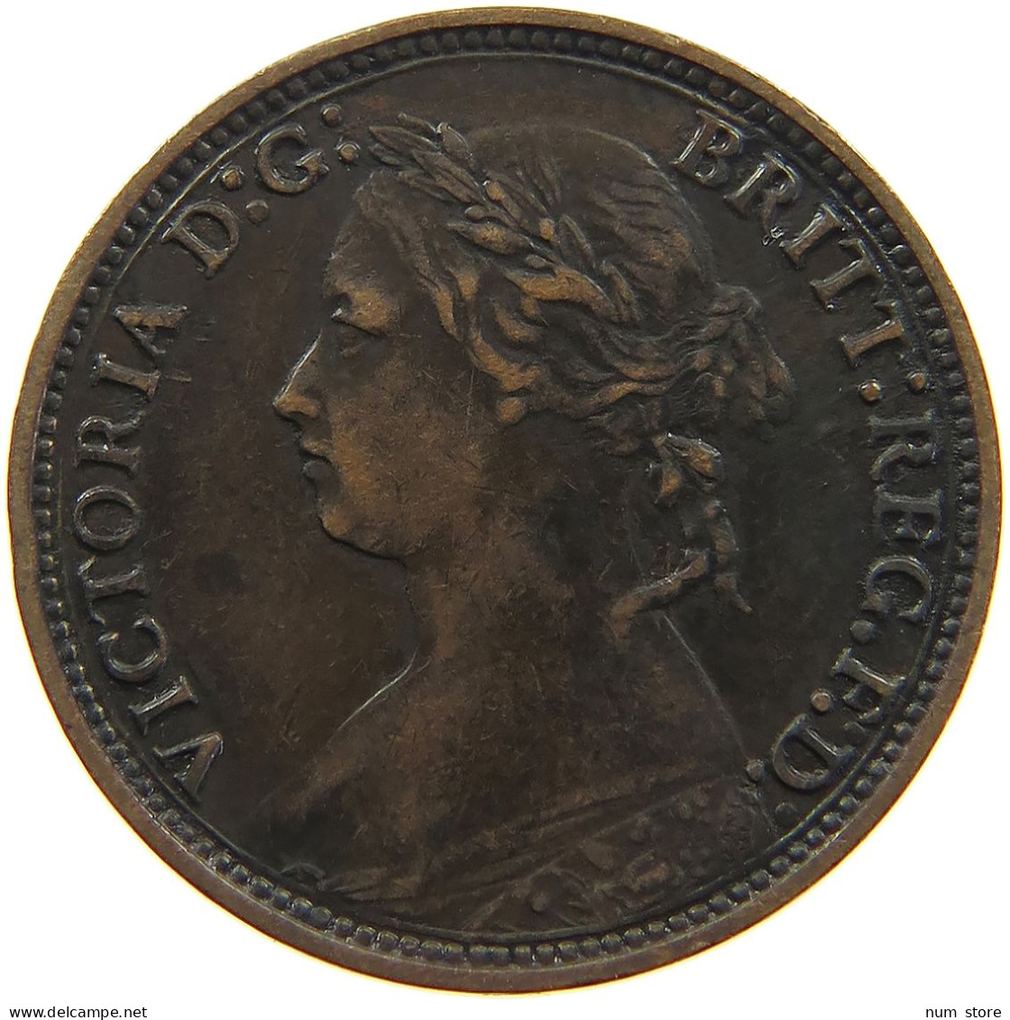 GREAT BRITAIN FARTHING 1878 Victoria 1837-1901 #a011 0741 - B. 1 Farthing