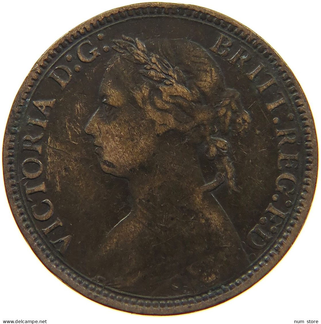 GREAT BRITAIN FARTHING 1875 H Victoria 1837-1901 #c034 0097 - B. 1 Farthing