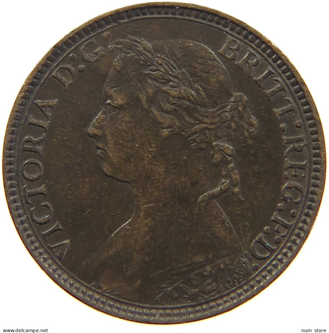 GREAT BRITAIN FARTHING 1875 H Victoria 1837-1901 #c063 0301 - B. 1 Farthing