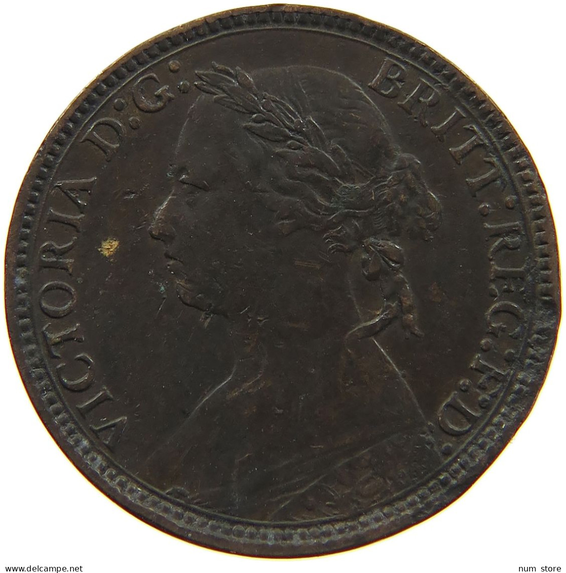 GREAT BRITAIN FARTHING 1875 H Victoria 1837-1901 #c034 0091 - B. 1 Farthing