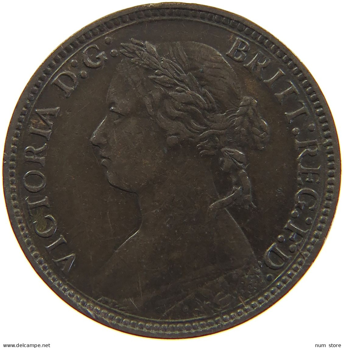 GREAT BRITAIN FARTHING 1875 H Victoria 1837-1901 #c063 0095 - B. 1 Farthing