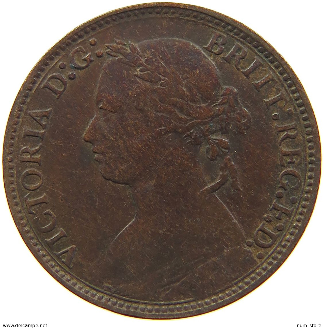 GREAT BRITAIN FARTHING 1875 H Victoria 1837-1901 #c062 0081 - B. 1 Farthing