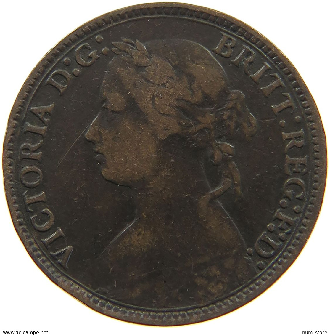 GREAT BRITAIN FARTHING 1875 H Victoria 1837-1901 #c034 0085 - B. 1 Farthing