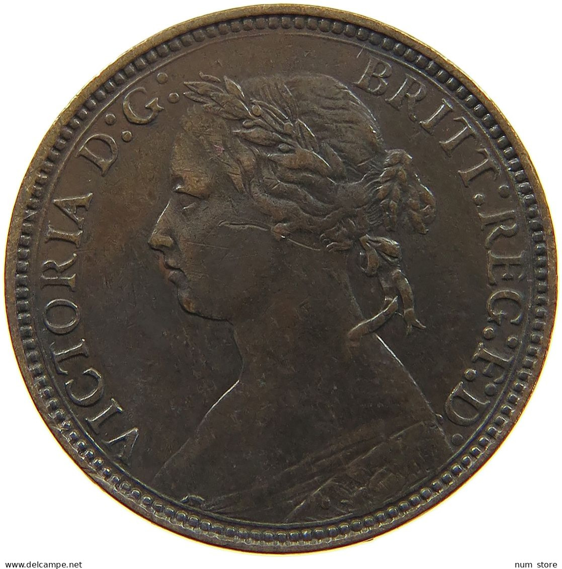GREAT BRITAIN FARTHING 1875 H Victoria 1837-1901 #a058 0117 - B. 1 Farthing
