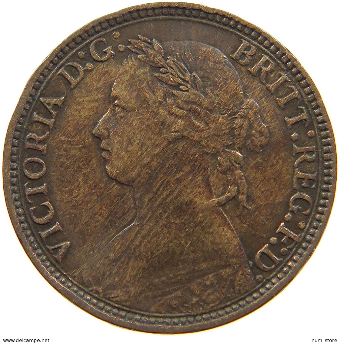 GREAT BRITAIN FARTHING 1875 H Victoria 1837-1901 #a011 0781 - B. 1 Farthing