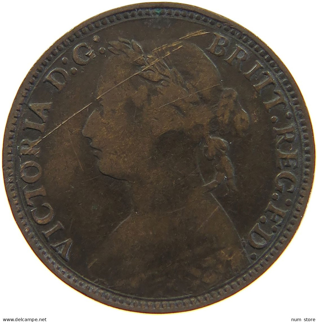 GREAT BRITAIN FARTHING 1874 H Victoria 1837-1901 #c050 0341 - B. 1 Farthing