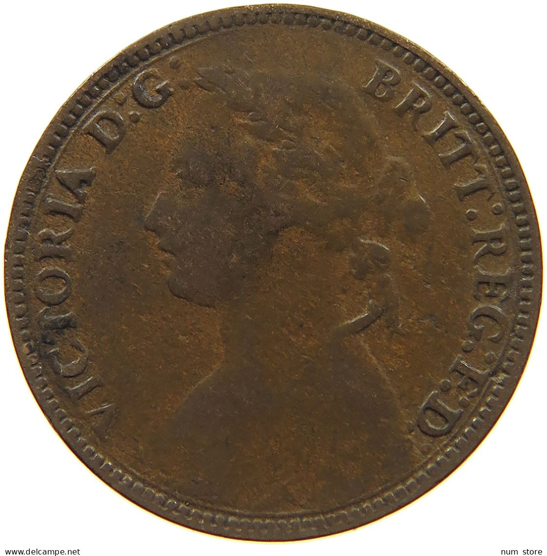 GREAT BRITAIN FARTHING 1874 H Victoria 1837-1901 #c019 0259 - B. 1 Farthing