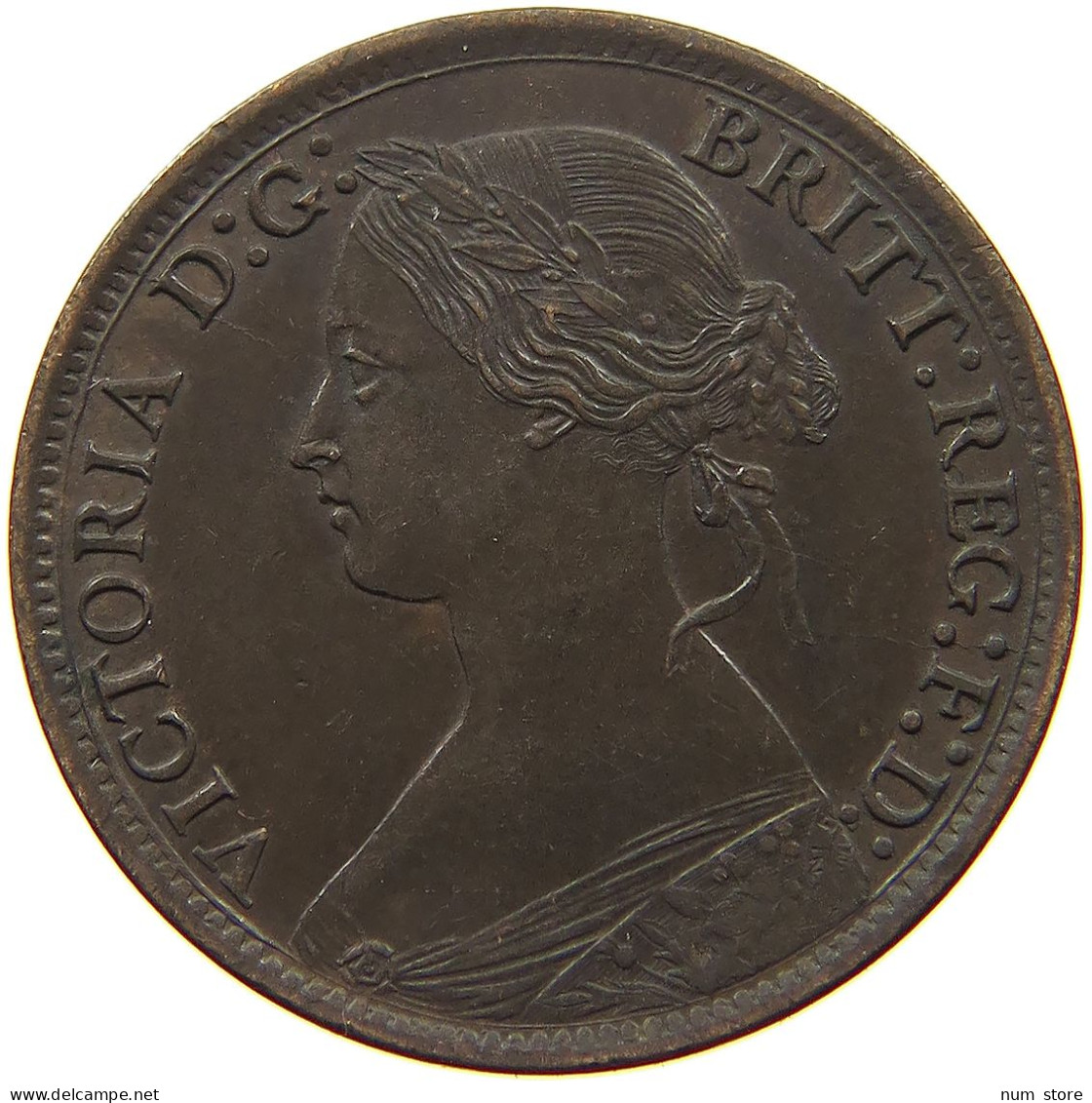 GREAT BRITAIN FARTHING 1872 Victoria 1837-1901 #t146 0291 - B. 1 Farthing