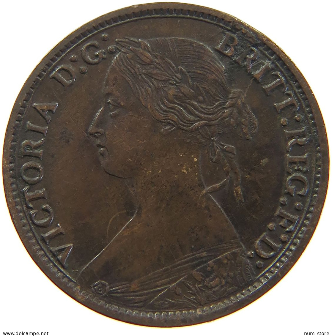 GREAT BRITAIN FARTHING 1867 Victoria 1837-1901 #c064 0101 - B. 1 Farthing