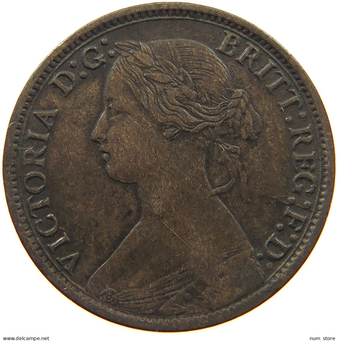 GREAT BRITAIN FARTHING 1866 Victoria 1837-1901 #c081 0331 - B. 1 Farthing